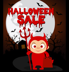 Halloween Sale With Kids Devil Costume