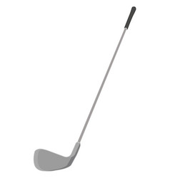 Metal Golf Club On A White Background