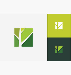 Square Green Tree Logo