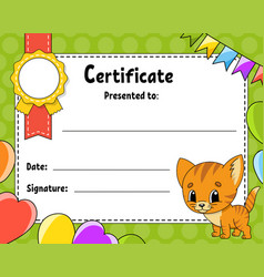 Certificate Template For Kids Colorful School