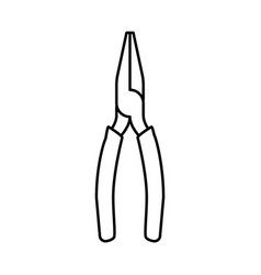 Long Nose Pliers Line Icon