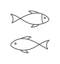 Outlines Doodle Fish Icon