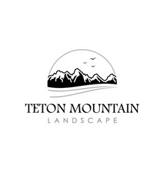 Teton Mountain Logo In Black Color