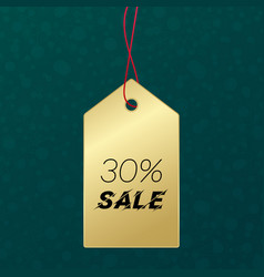 30 Percent Sale Sign Gold Label