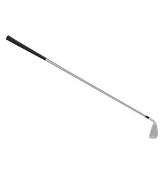 One Golf Club On A White Background