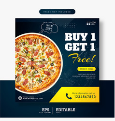 Pizza Template For Social Media Advertising