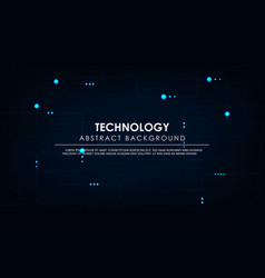 Abstract Line Technology Circuit Board On Blue