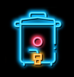 Brewing Equipment Neon Glow Icon