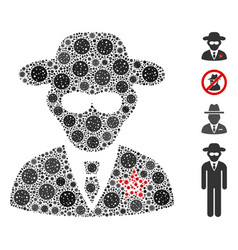 Kgb Spy Mosaic Covid19 Virus Icons