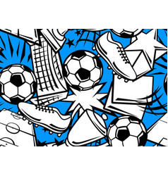 Pattern With Soccer Symbols Football Club