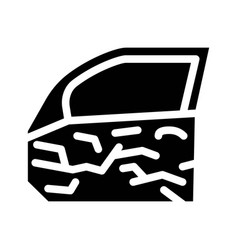 Car Door Damaged Paint Glyph Icon