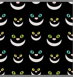 Cheshire Cats Smiling In Darkness Seamless