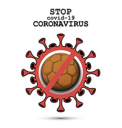 Coronavirus Sign With Handball Ball