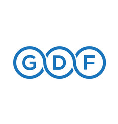 Gdf Letter Logo Design On White Background