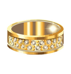 Shiny Gold Wedding Ring Icon