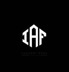 Iaf Letter Logo Design With Polygon Shape