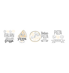 Italian Pizza Food Restaurant Menu Logo And Label