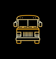 School Bus Concept Yellow Line Icon Or Logo