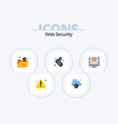 Web Security Flat Icon Pack 5 Icon Design