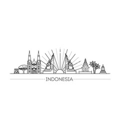 Indonesia Linear City Skyline