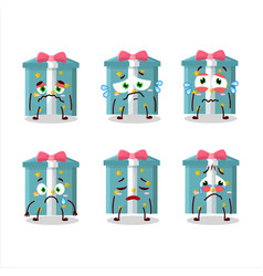 Magic Gift Box Cartoon Character With Sad