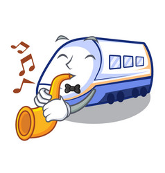 With Trumpet Shinkansen Train Isolated