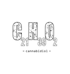 Cannabidiol Chemical Formula Concept Of Medicine