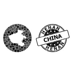 Mosaic Hole Circle Map Henan Province