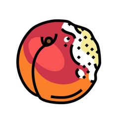 Peach Rotten Food Color Icon