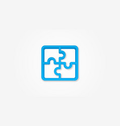 Puzzle Part Jigsaw Piece Solution Realistic Icon