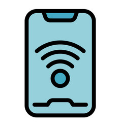 Smartphone Wifi Icon Flat