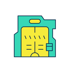 Filled Outline Futuristic Sliding Doors Icon