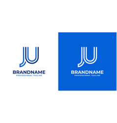 Letter Ju Line Monogram Logo Suitable