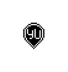 Yu Pixel Art Initial Logo