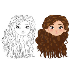 Art Of A Girl With Curly Hair