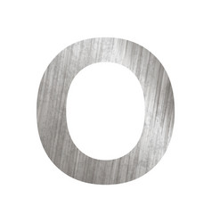 Texture Of Silver Rusty Metal Letter O Of The