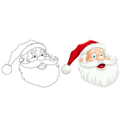 Black And White And Colored Santa Claus