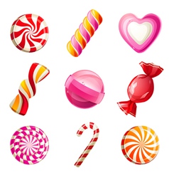 Realistic sweet candies collection Royalty Free Vector Image