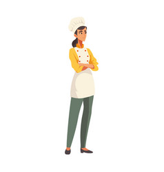 Smiling Female Chef Standing Character