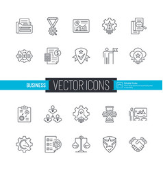 Business Line Icon Set