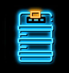 Metal Keg Barrel Neon Glow Icon