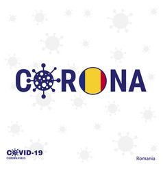 Romania Coronavirus Typography Covid-19 Country