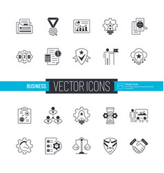 Business Monochrome Icon Set