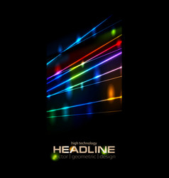 Retro Neon Glowing Colorful Laser Beams Flyer