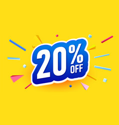 Bold Font Label With Text 20 Percent Off Mega Sale