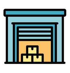 City Storage Icon Color Outline