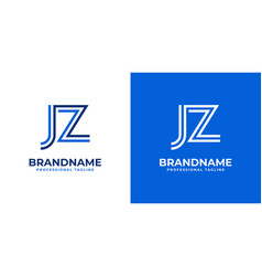 Letter Jz Line Monogram Logo Suitable