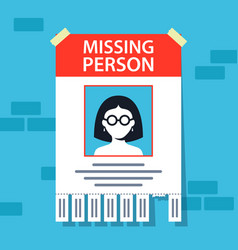 Missing Person Announcement Flyer Hanging