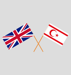 Crossed Flags Of United Kingdom And Northern