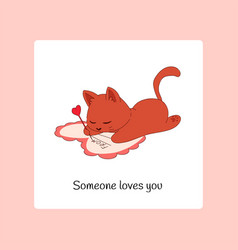 Romantic Animals Poster Cartoon Greeting Card